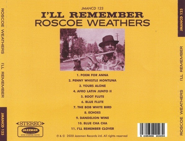 Roscoe Weathers – I'll Remember CD Album 2020 compilation on Jazzman 2020