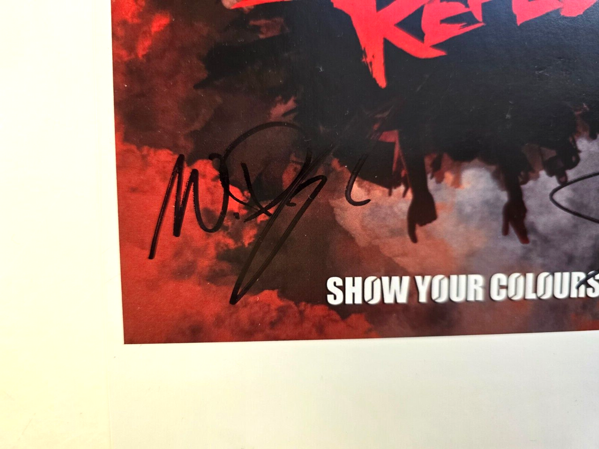 Scarlet Rebels HAND  Signed print size A4 on glossy print autographs by band