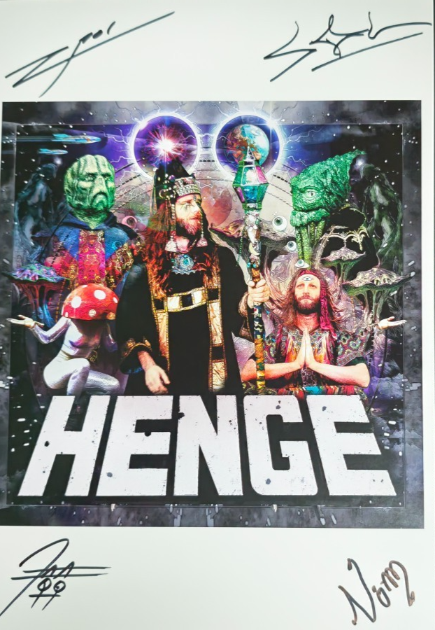 Henge Hand-Signed Photograph Authentic Autographs on size A4 print