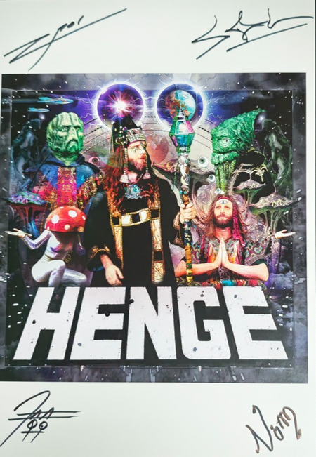 Henge Hand-Signed Photograph Authentic Autographs on size A4 print