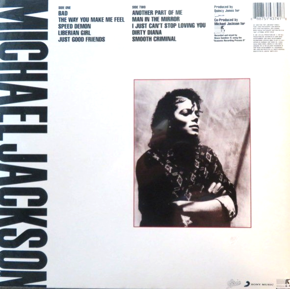 Michael Jackson Bad LP Album vinyl record 2022 reissue Picture Disc 2018