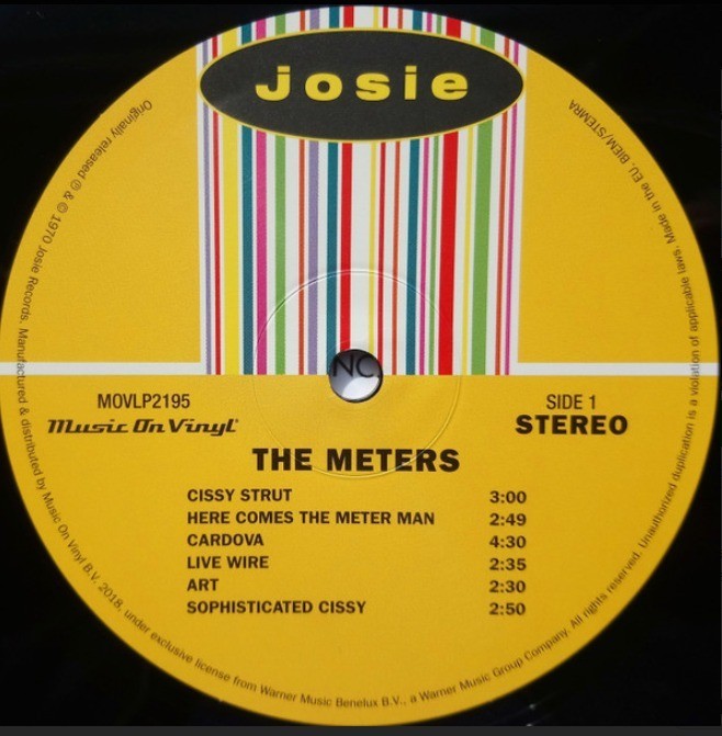 The Meters The Meters LP Album vinyl record  remastered reissue 180g black 2018