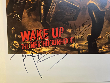 Treatment HAND Signed presentation size A4 on glossy print by the band rock