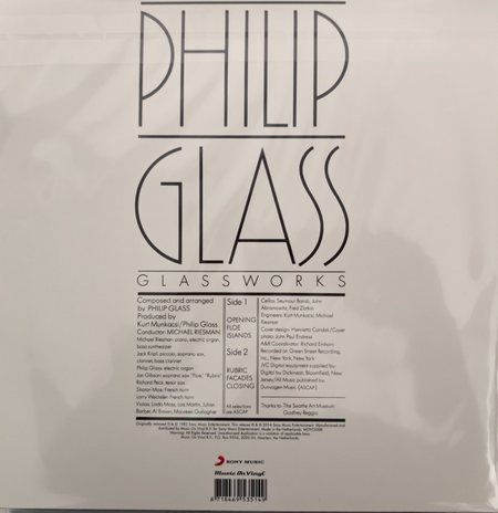 Phillip Glass Glassworks LP Album vinyl record remastered 2026 reissue 180g