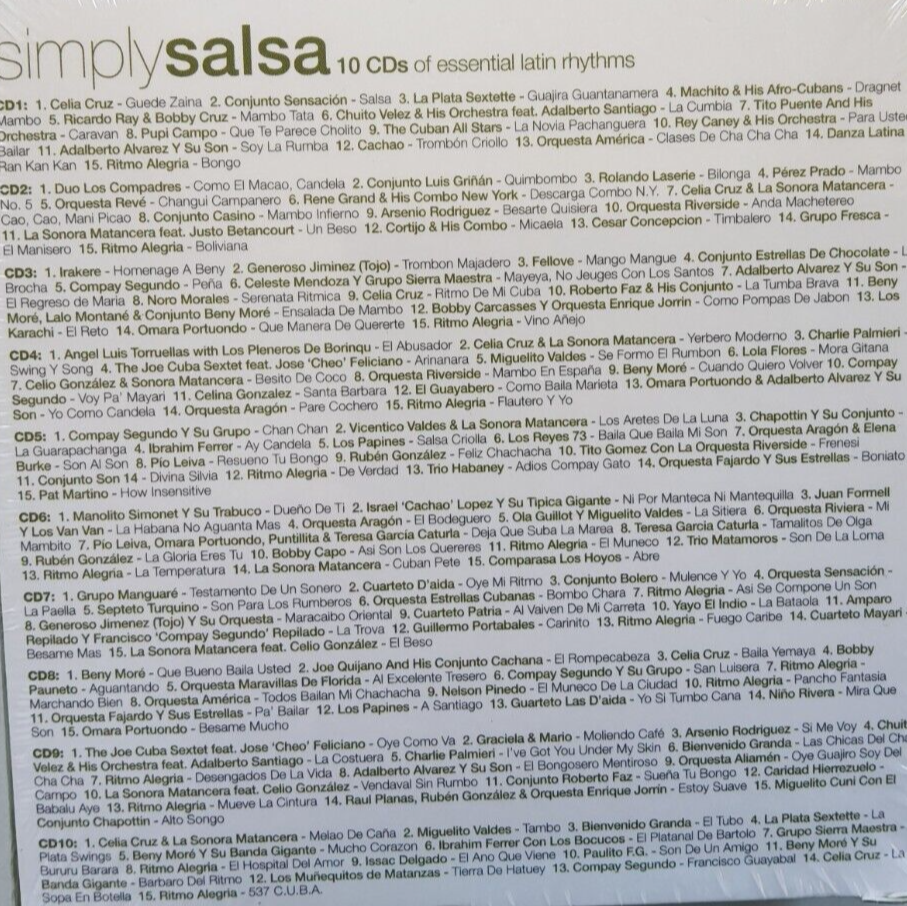 Various – Simply Salsa 2012 BOXSET 10 x CD'S Compilation various artists NEW