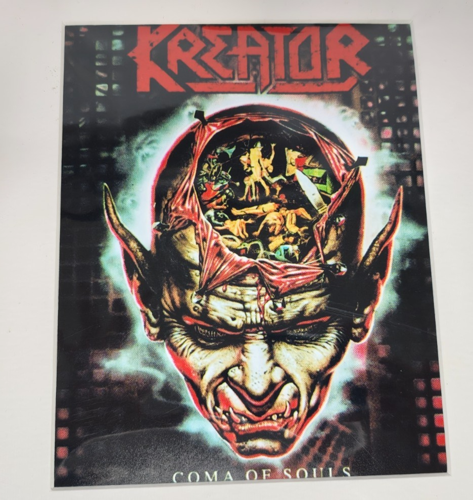 Kreator Hand Signed presentation 12" x 18" by Band Members Autograph