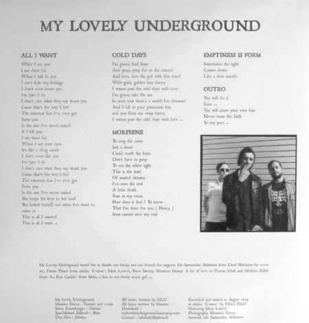 My Lovely Underground - My Lovely Underground 2014 LP Album vinyl record MINT
