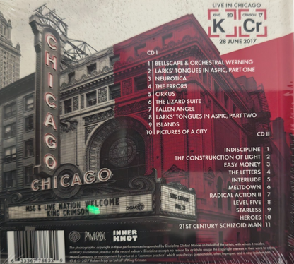 King Crimson – Live In Chicago CD 2 x Special Edition 2017 on Discipline Global