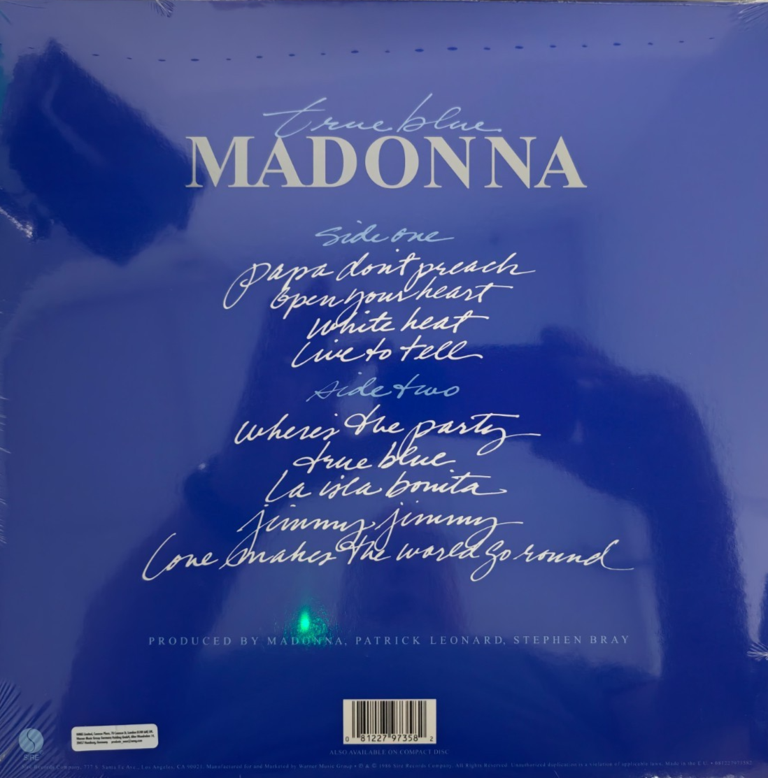 Madonna True Blue LP Album vinyl record compilation reissue 2012 on Sire 180gram