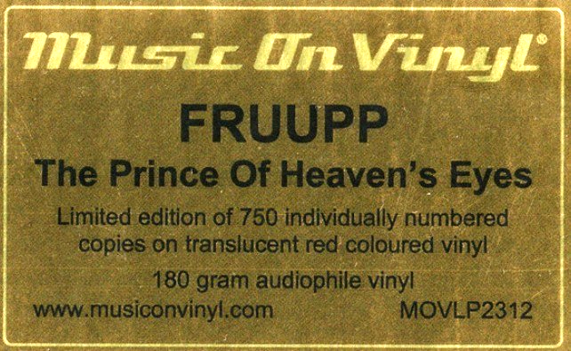 Fruupp The Prince Of Heaven's Eyes LP Album vinyl record numbered 180g Red 2025