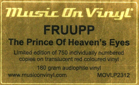Fruupp The Prince Of Heaven's Eyes LP Album vinyl record numbered 180g Red 2025