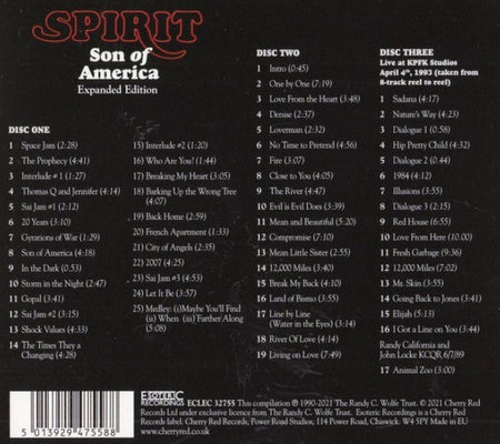 Spirit Son Of America 3 x CD in Digipak remastered reissue 2021 on Esoteric