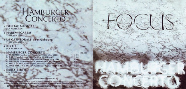 Focus Hamburger Concerto  CD Album Jewel Case 2001 on Red Bullet rock