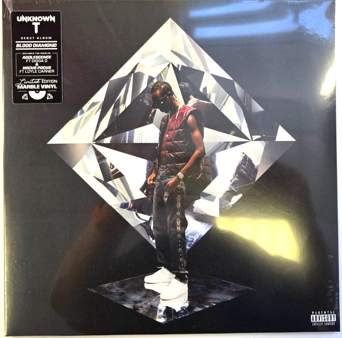 Unknown T – Blood Diamond LP Vinyl record on marbled vinyl hip hop Drill 20254
