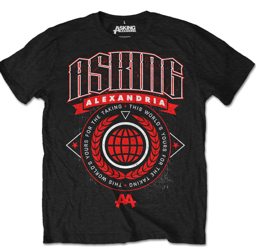 Asking Alexandria – Unisex T Shirt This World Official Merch Size Large