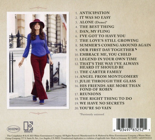 Carly Simon Jac Holzman These are the Good Old Days Remastered CD ALBUM 2023