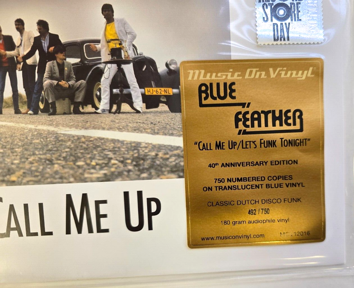 Blue Feather – Call Me Up / Let's Funk Tonight 12" vinyl record limited numbered