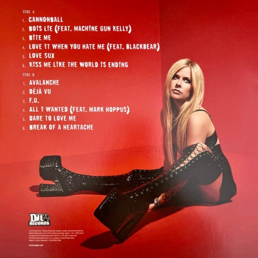 Avril Lavigne Love Sux LP Album vinyl record 2022 limited Orange on DTA