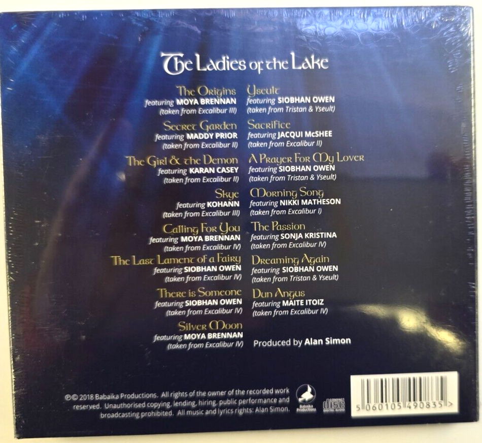 Alan Simon Excalibur (The Ladies Of The Lake) CD Album compilation 2018 digipak