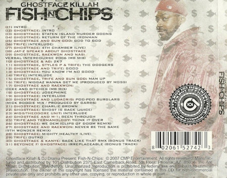 Ghostface Killah Fish N Chips CD Album on Gangsta Grillz compilation mixed