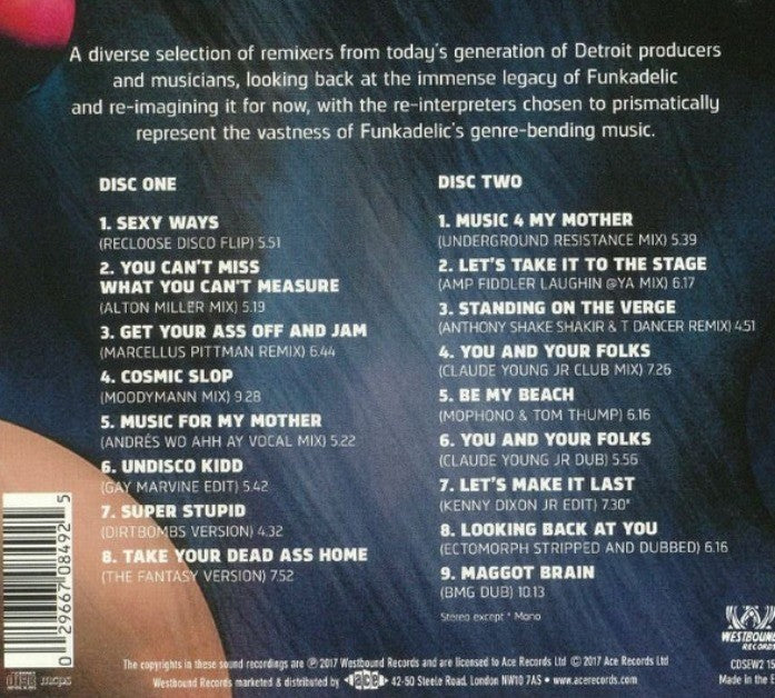 Funkadelic – Reworked By Detroiters CD Album 2017 Mono Compilation on Westbound