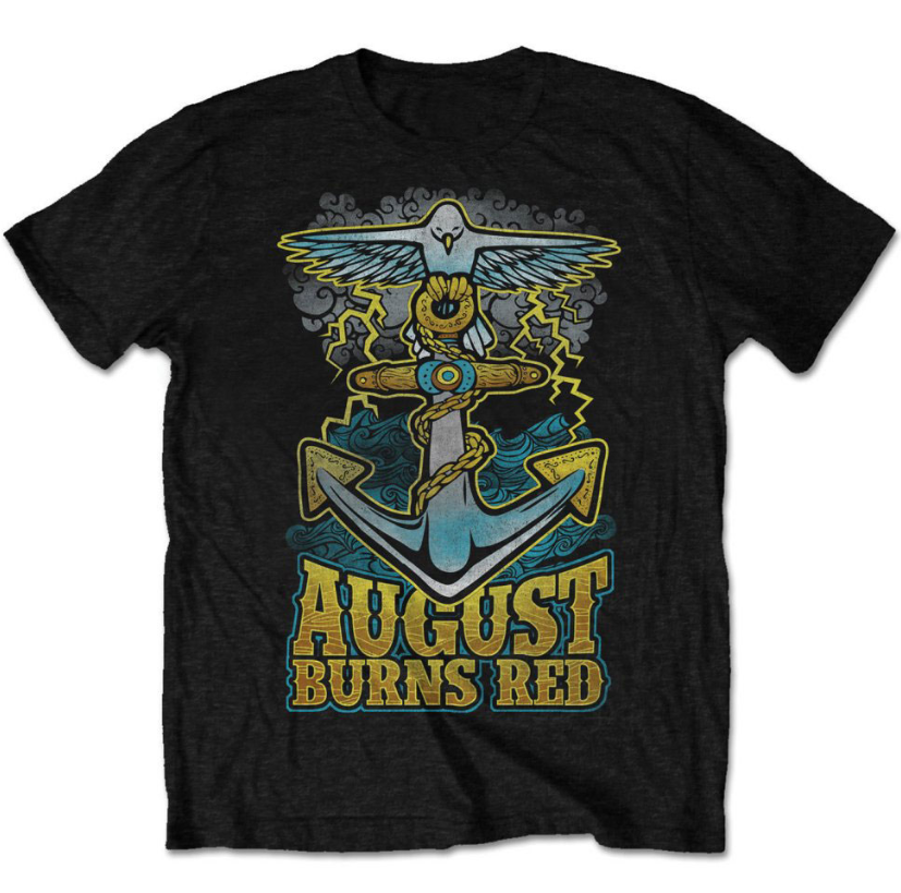 August Burns Red Dove Anchor Medium unisex T shirt official black metalcore merc