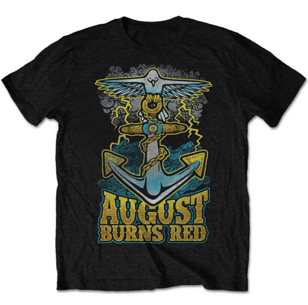 August Burns Red Dove Anchor Medium unisex T shirt official black metalcore merc
