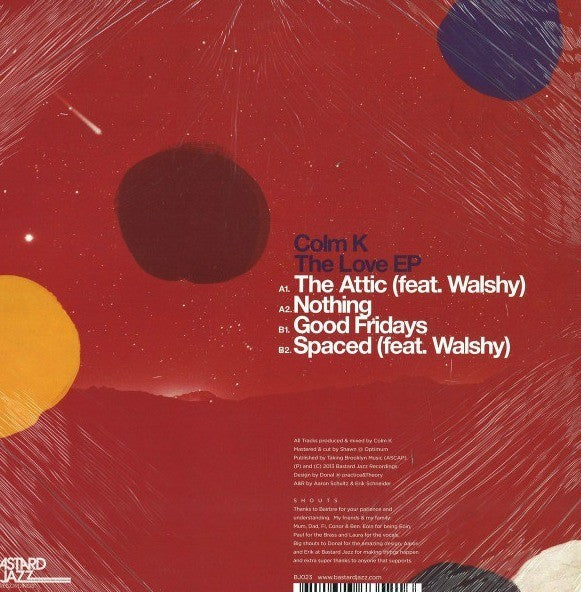 Colm K – The Love EP EP Vinyl Record on Bastard Jazz 2013