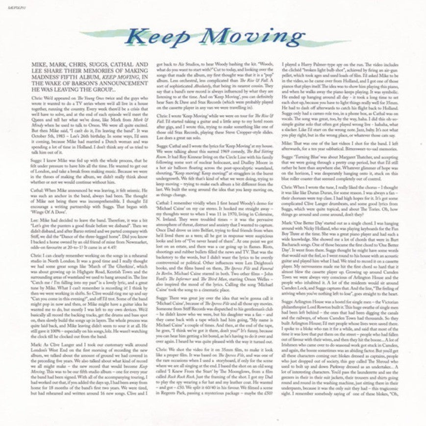 Madness Keep Moving LP Album Vinyl Record 2022 reissue on Union Square ska 180g