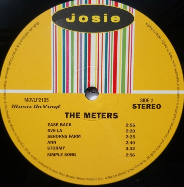 The Meters The Meters LP Album vinyl record  remastered reissue 180g black 2018