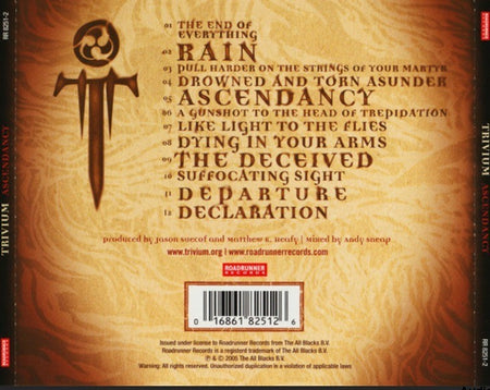 Trivium - Ascendancy (Parental Advisory, 2005) CD Album in Jewel Case Thrash