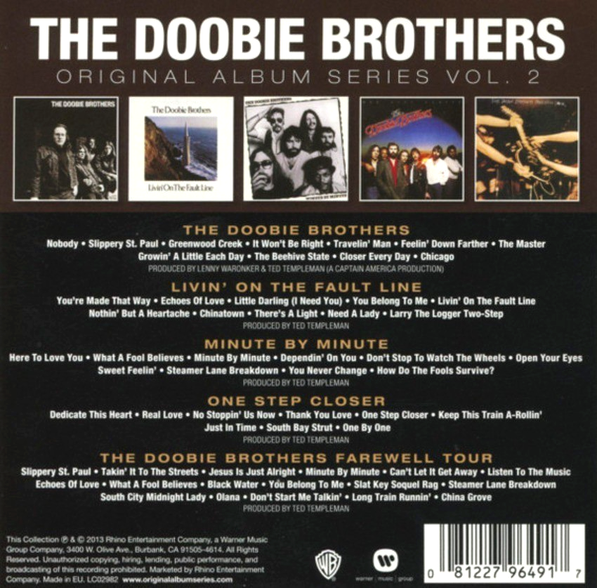 The Doobie Brothers Original Album Classics CD Boxset 5 Disc Set on Warner 2013