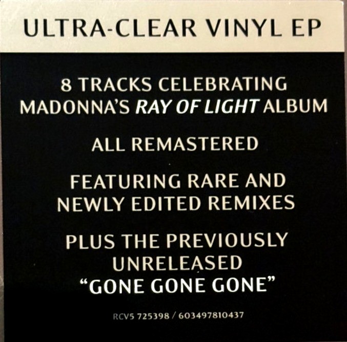 Madonna Veronica Electronica LP Album vinyl record Limited Clear 2025 on Warner