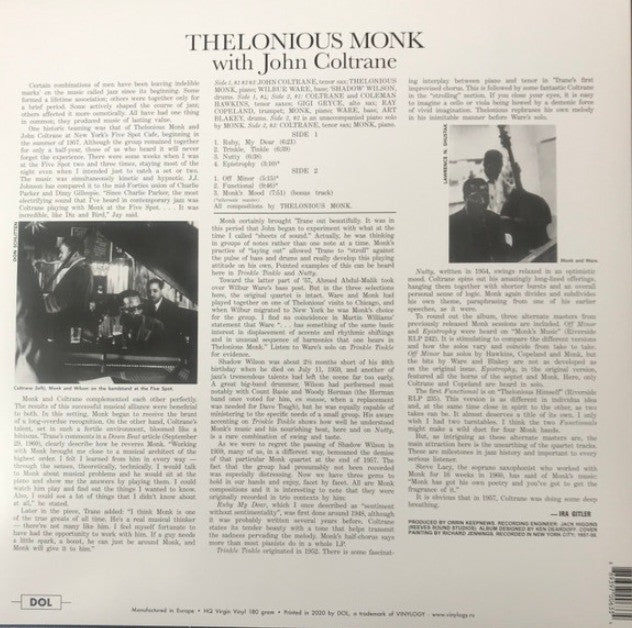 Thelonius Monk Thelonious Monk with John Coltrane LP Album vinyl record 2020 RED