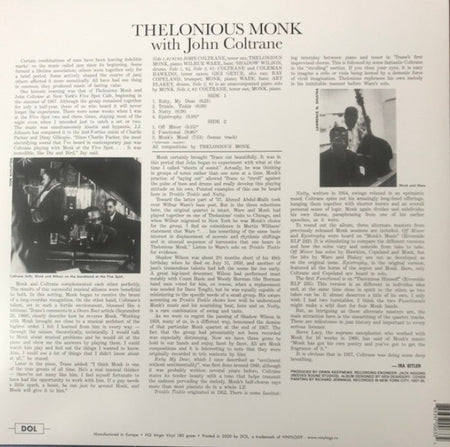 Thelonius Monk Thelonious Monk with John Coltrane LP Album vinyl record 2020 RED