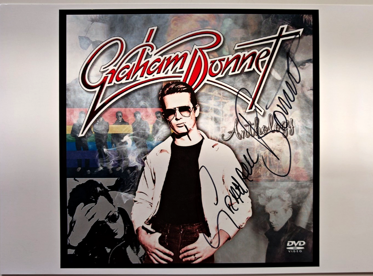 Graham Bonnet Hand Signed presentation A4 on glossy print
