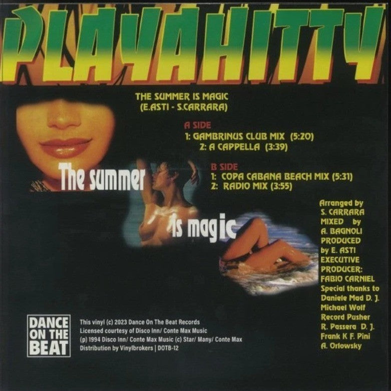 Playahitty The Summer Is Magic 12" vinyl record black 2026 yellow reissue