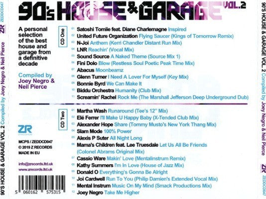 Joey Negro &  Neil Pierce  90's House & Garage CD Album 2020  Compilation