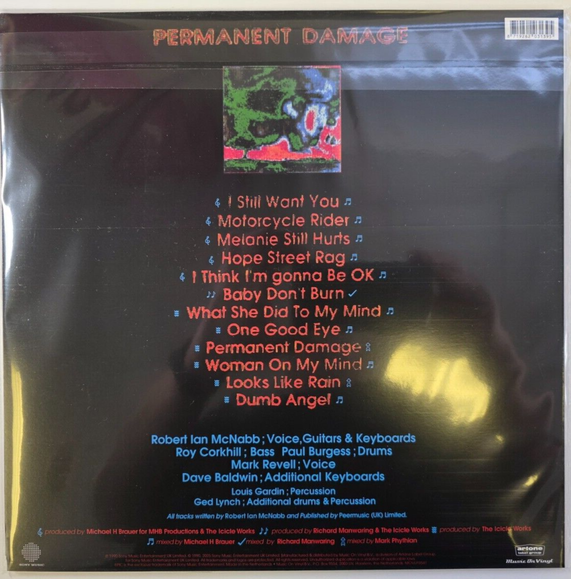 The Icicle Works Permanent Damage LP Album vinyl record remastered Orange 180g