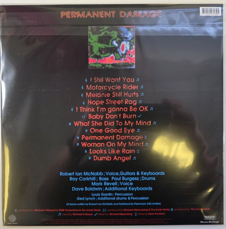 The Icicle Works Permanent Damage LP Album vinyl record remastered Orange 180g