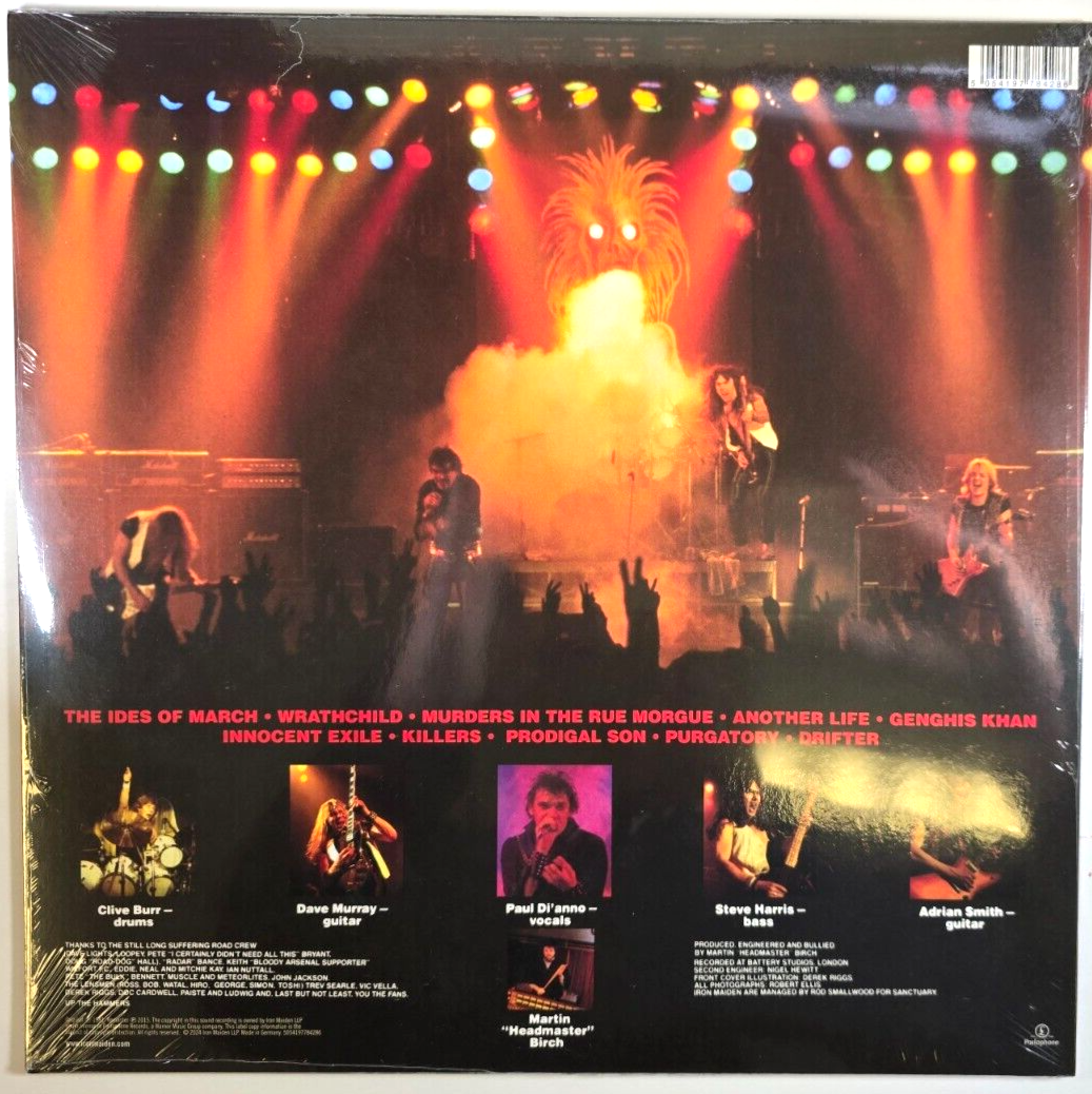 Iron Maiden Killers LP Album vinyl record 2024 reissue on Parlophone Metal
