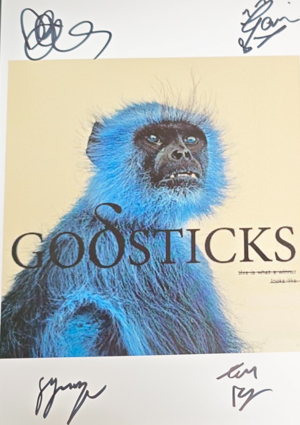 Godsticks Hand-Signed Photograph Authentic Autographs on size A4 print