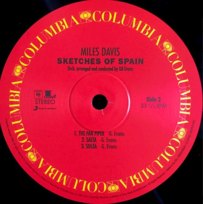 Miles Davis Sketches Of Spain LP Album vinyl record 2016 Yellow remastered 180g