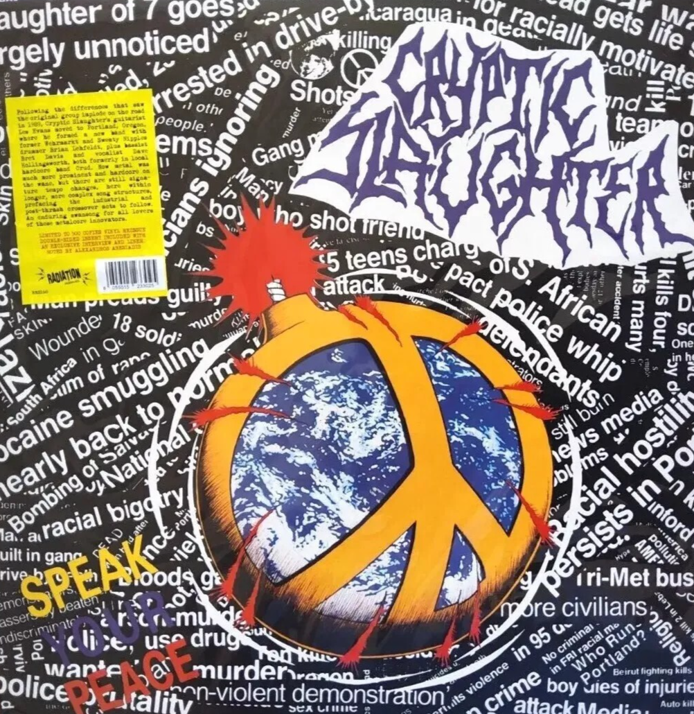 Cryptic Slaughter – Speak Your Peace Vinyl LP Album Limited Edition Reissue 2022