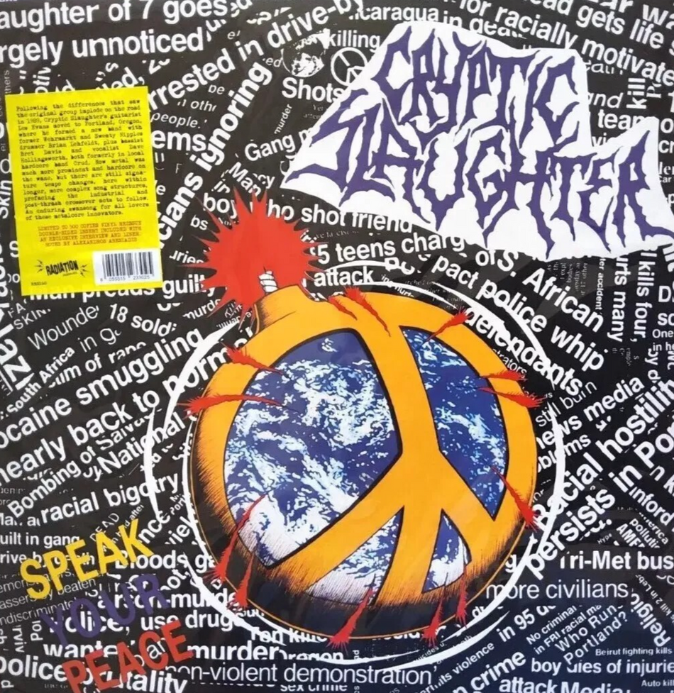 Cryptic Slaughter – Speak Your Peace Vinyl LP Album Limited Edition Reissue 2022