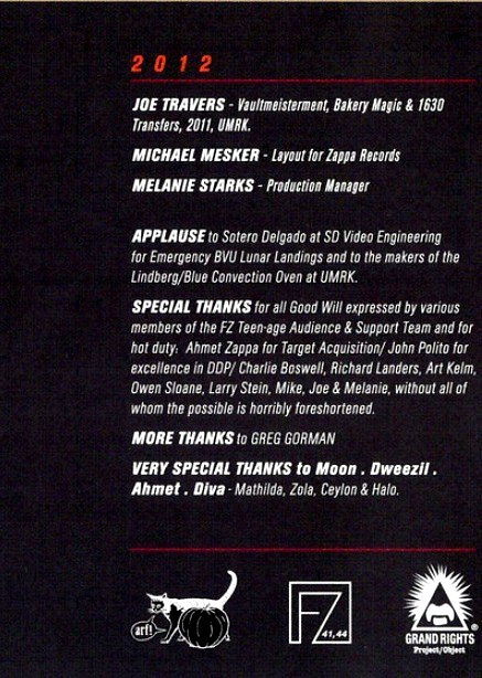 Frank Zappa Jazz From Hell CD Album Reissue Remastered 2012 on Zappa Records