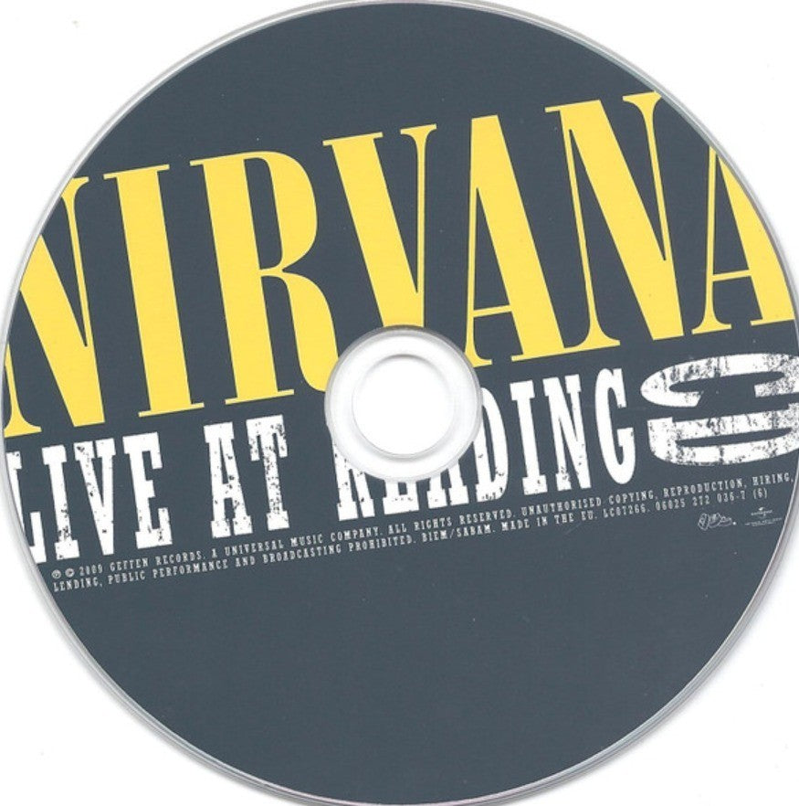 Nirvana Live At Reading CD Album 2009 remastered reissue on DCG