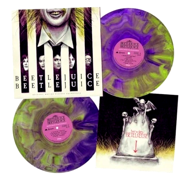 Beetlejuice Beetlejuice LP Album vinyl record  Lime Green & Purple Hand Poured