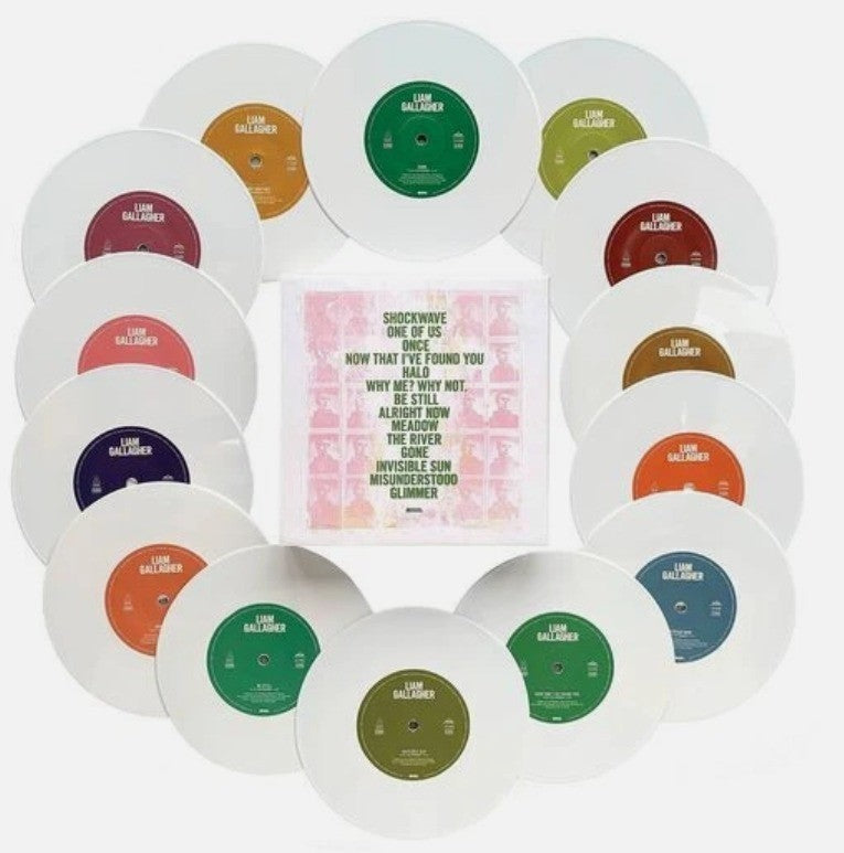 Liam Gallagher Why Me? Why Not 7" Vinyl Record Boxset Limited 14 x 7 White