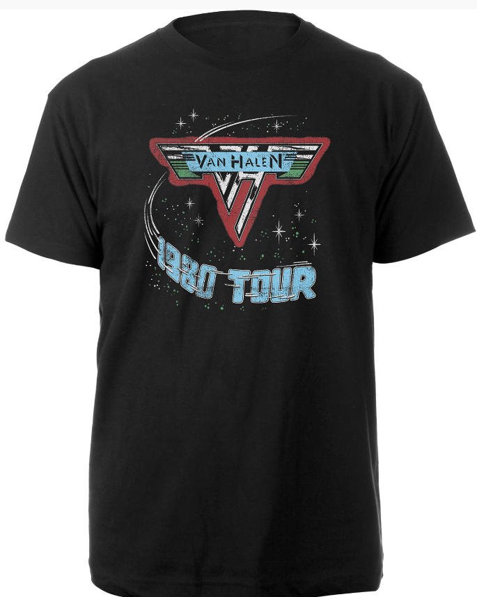 Van Halen – 1980 Tour Unisex T Shirt (Large) EX Tour 